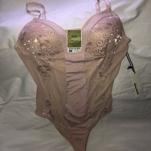 Pink Ross lace bodysuit size L